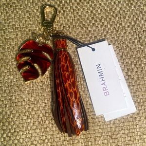 NWT Brahmin Pecan Palm Tassel